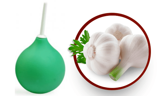 Enema bawang putih membantu membersihkan usus daripada telur cacing